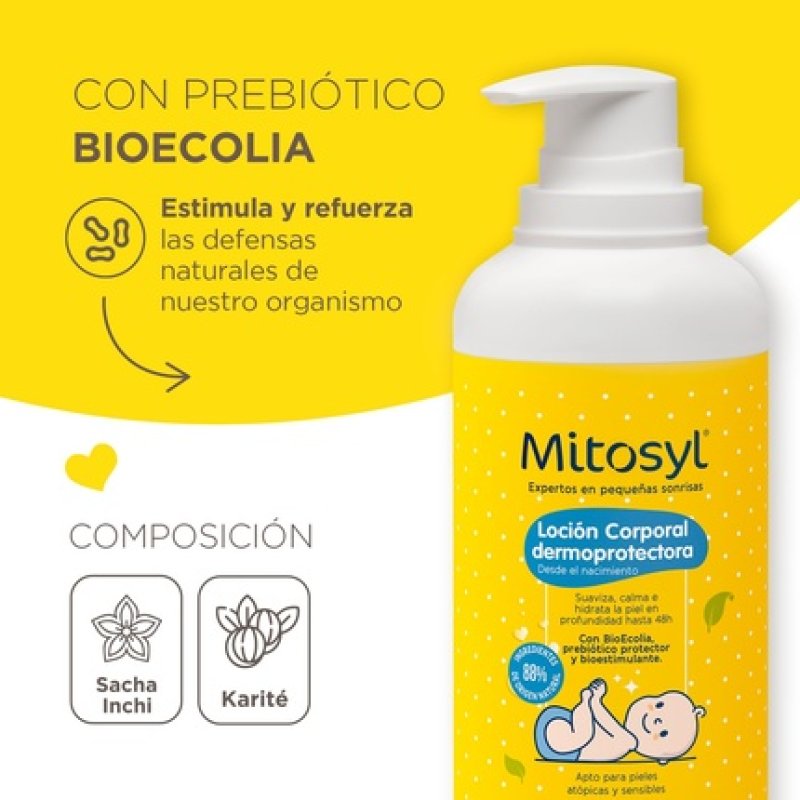 Mitosyl Dermoprotective Body Lotion for Babies with Vegan Formula Bioecolia 400ml