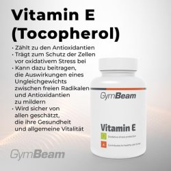Gymbeam Vitamin E Capsules High Dose with Tocopherol and Antioxidants
