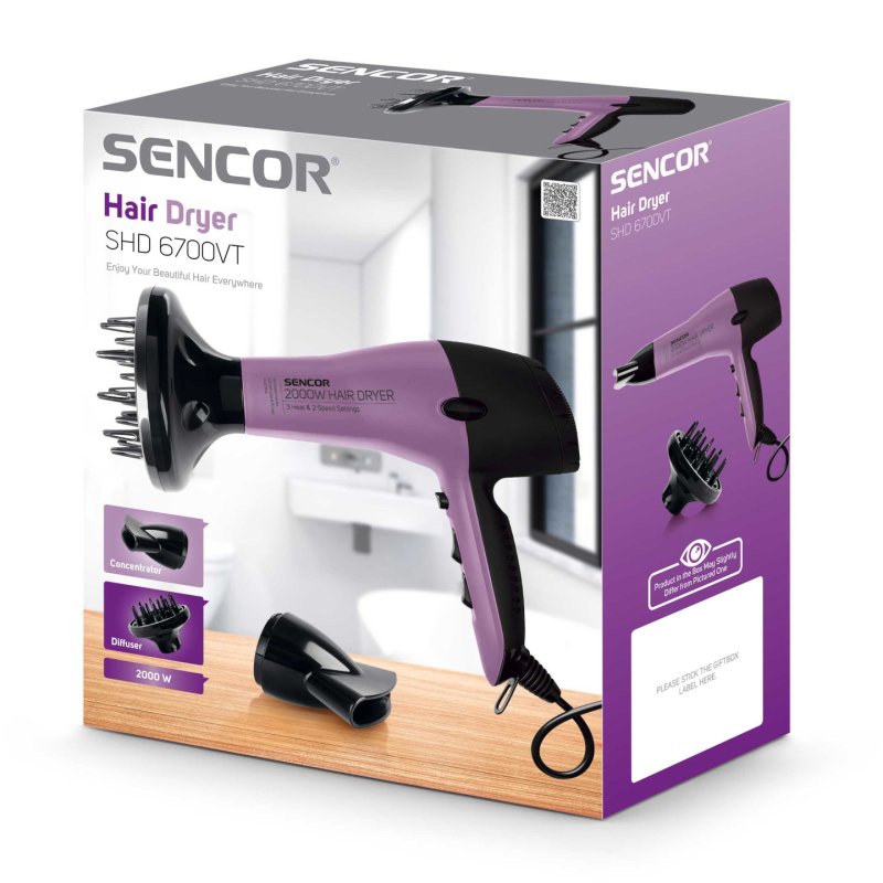 Sencor SHD 6700VT sèche-cheveux 2000 W Violet