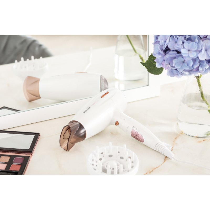 Sencor SHD 7200GD sèche-cheveux 2000 W Or, Blanc