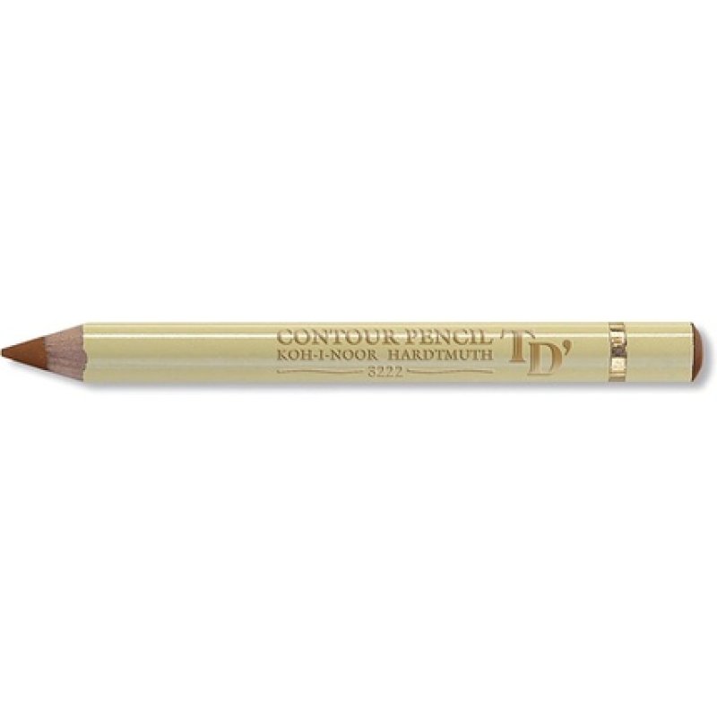 KOH-I-NOOR 3222 Contour Cream Coloured Round Drawing Pencil Brown