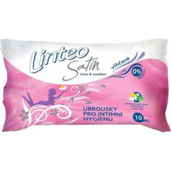 LINTEO Satin Intimate Moist Wipes 10 Pieces