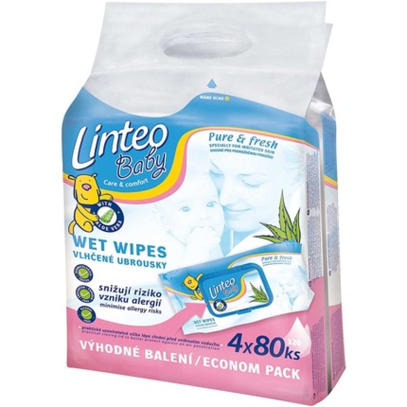 LINTEO 25766 Daily Wet Polyester Wipes 15 Pieces