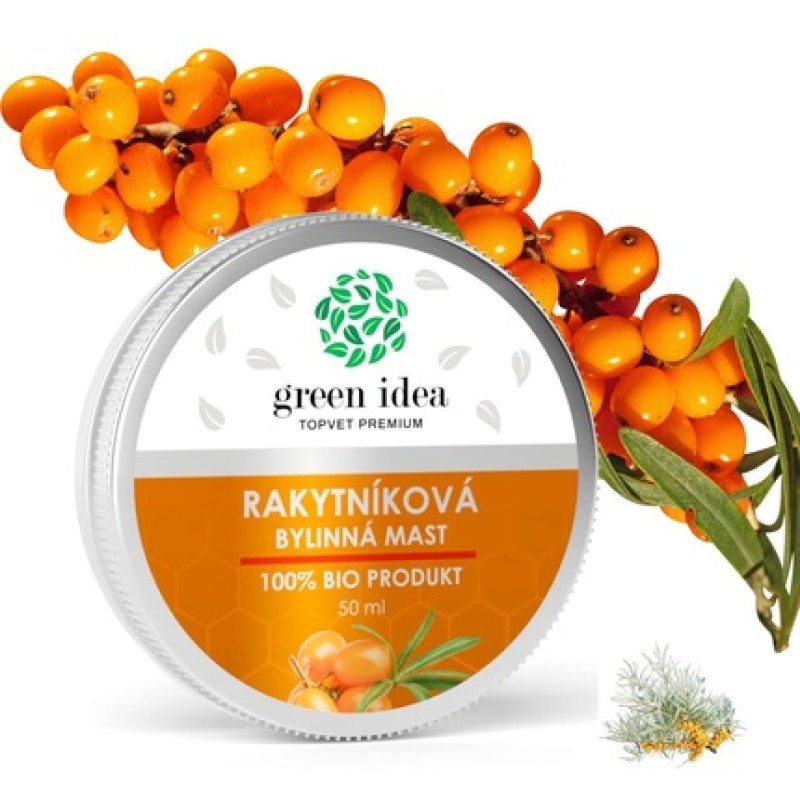 Green Idea Bio-Sea Buckthorn Salve Regenerating for Wound Healing, Burns, Eczema, and Tissue Restoration Natural
