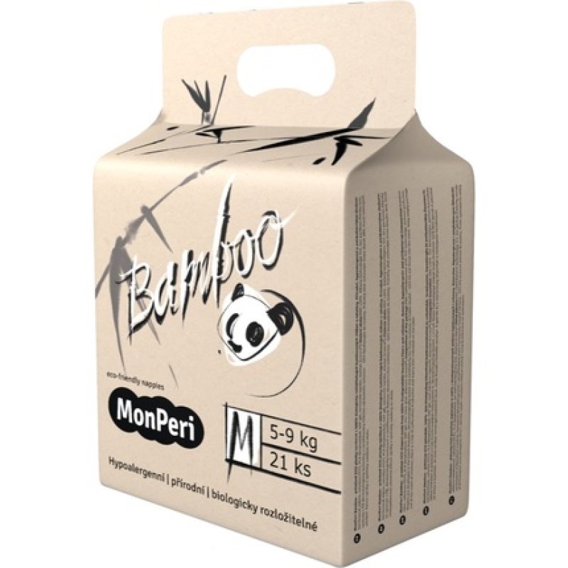 MonPeri Bamboo Disposable Diapers Size M - 5-9 kg (21 pcs)