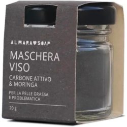 Almara Soap Activated Charcoal and Moringa Face Mask for Oily and Dry Skin