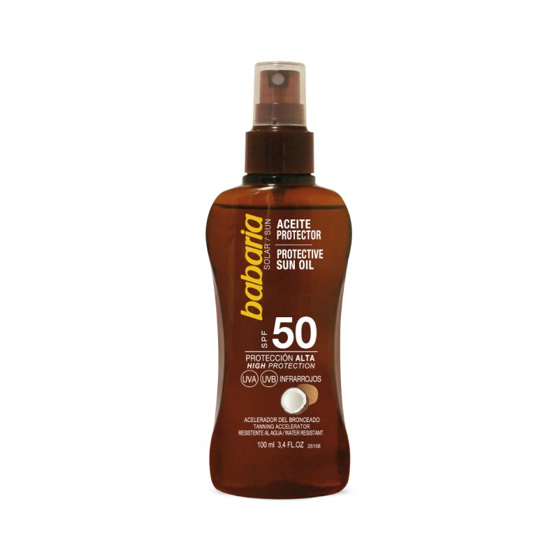 Babaria Body Oil Seco Tanning Coco Vapo Spf50 100 Ml