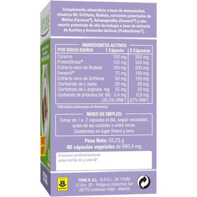 Nivelansi 80 Capsules with Ashwagandha, Rhodiola, Saffron, and 5-HTP