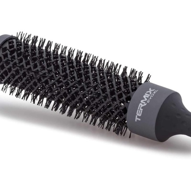 Termix Evolution XL Round Hairbrush Ø 28mm 3cm Longer with Ionized Fibers Black/White