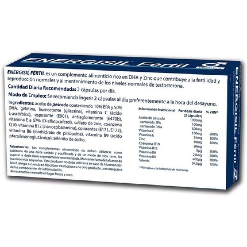 Energisil Fertil 60cap, Unique, Standard
