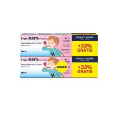 Kin FluorKin Children's Strawberry Flavour Toothpaste 2x75ml 25ml
