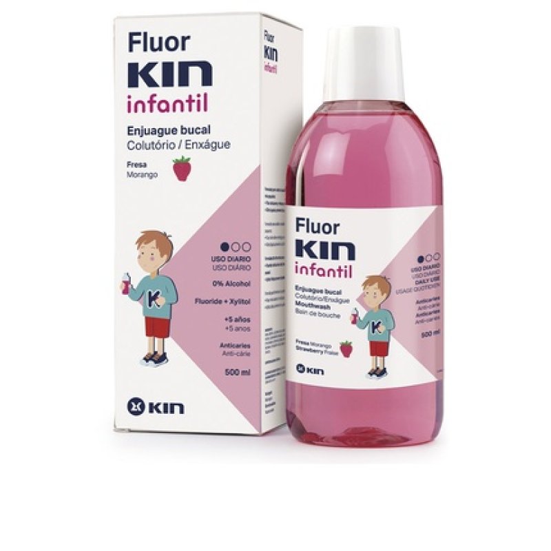 FLUORKIN INFANTIL mouthwash anticaries fresa 500 ml