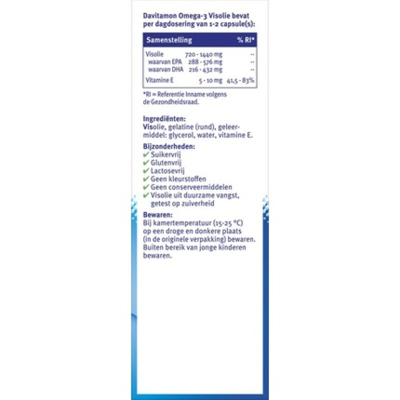 Davitamon Omega 3 Fish Oil - High-Dose Omega 3 Fish Oil - Food Supplement - 60 Fish Oil Capsules