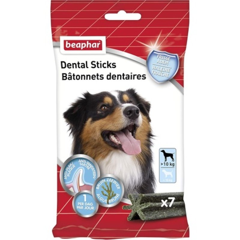 Beaphar Dental Sticks for Large Dogs Over 10kg - Low Calorie Treats
