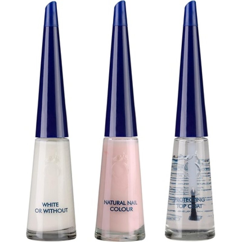 Herome French Manicure Set Pink 3-Step French Manicure Set Nail Polish Whitener and Top Coat for a Natural French