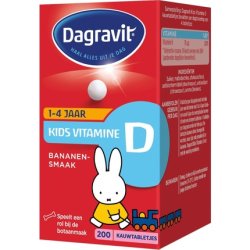 Dagravit Kids Vitamin D - Vitamins - 200 Chewable Tablets
