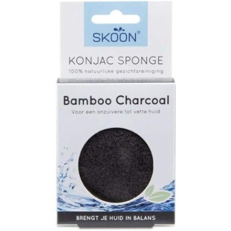 Skoon Konjac Sponge Bamboo Charcoal Organic