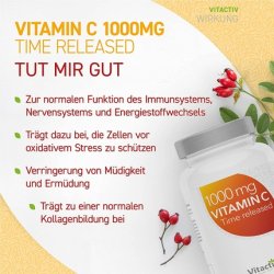VITACTIV Time Released Vitamin C High Dose with Natural Rosehip Extract 100 Tablets