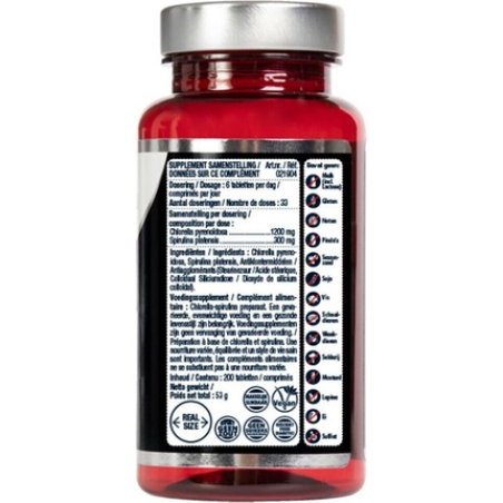 Lucovitaal Chlorella Spirulina Dietary Supplement - 200 Tablets