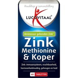 Lucovitaal Zinc Methionine & Copper Dietary Supplement - 60 Tablets