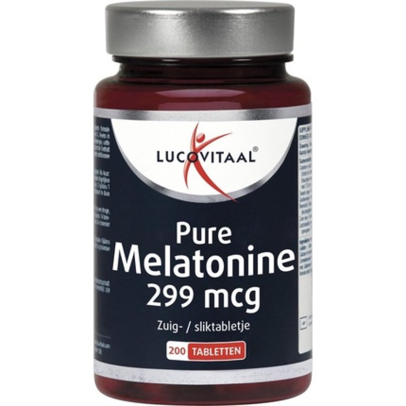 Lucovitaal - Melatonin Pure 299 Micrograms - 200 Tablets - Food Supplement