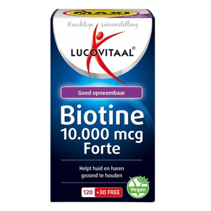 Lucovitaal Biotin 10,000 Mcg Forte Tablets - High Potency Biotin Supplement