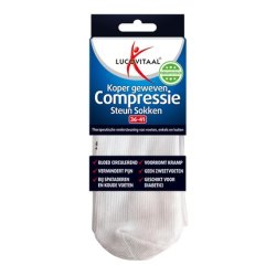 Lucovitaal Compression Copper Socks 36-41 White