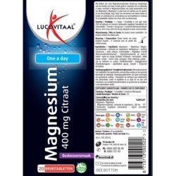 Lucovitaal Magnesium Citrate Effervescent Tablets 20 Tablets