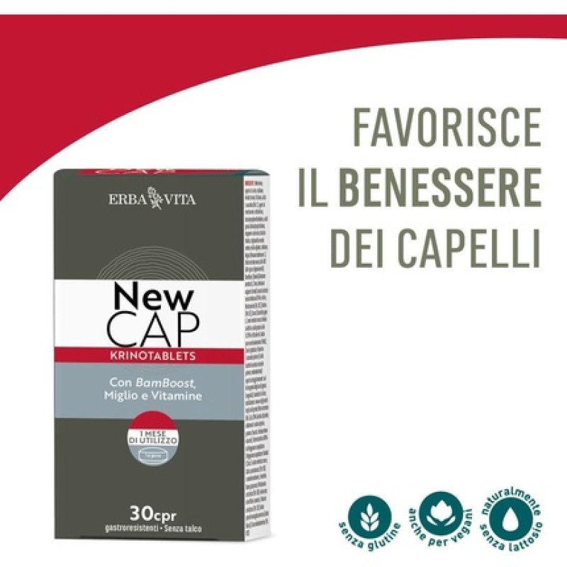 Erba Vita Newcap Krino Tablets Food Supplement Based on Millet