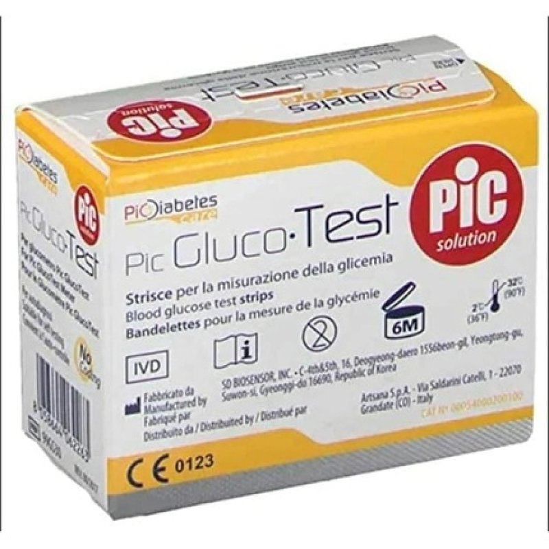 Pic Solution GlucoTest Strips 50 Pieces
