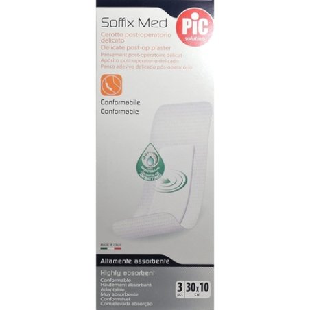 Cerotto Pic Soffix Med in TNT with Sterile Absorbent Central Pad - Pack of 3