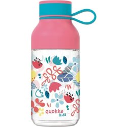 Quokka Kids Tritan Ice Bottle With Hanger Flowers 430 Ml 430ml Flowers