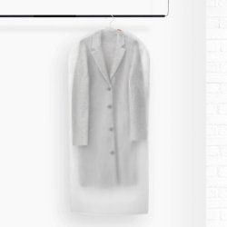 Rayen Wardrobe Clothes Hanging Suit Dress Cover Resistant to Dust, Moisture, and Moths Peva Translucent 60 x 135 cm