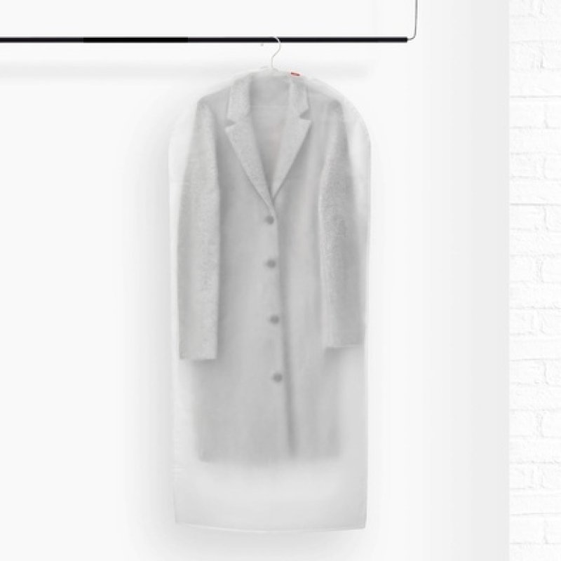 Rayen Wardrobe Clothes Hanging Suit Dress Cover Resistant to Dust, Moisture, and Moths Peva Translucent 60 x 135 cm