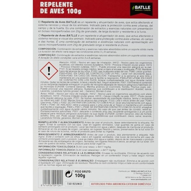 Semillas Batlle Birds Repellent 100 grams