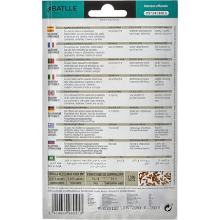 Batlle Aromatic Seeds Valerian Officinalis 0.5g