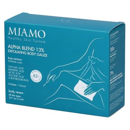 Miamo Body Renew Alpha Blend 13% Exfoliating Body Gauze - 6 Packs