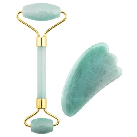 Green Aventurine Jade Roller & Gua Sha Set