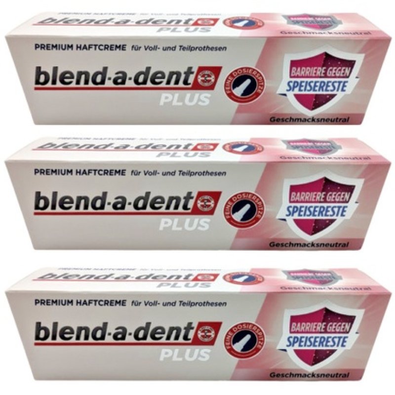 Blend-a-dent Plus Premium Denture Adhesive Barrier Against Food Residue 40g