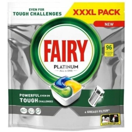 Fairy Platinum All In One Dishwasher Tabs Lemon 96 Pieces