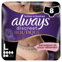 Always Discreet Boutique Size L 8 Pieces - Feminine Incontinence Products