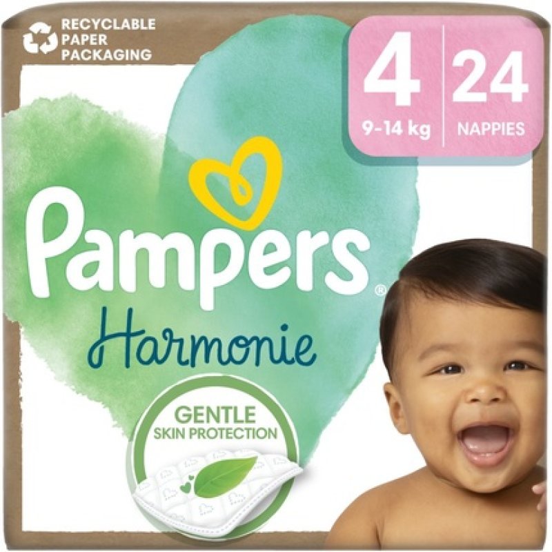 Pampers Harmonie Size 4 Disposable Diapers - 24 pcs, for 9-14 kg