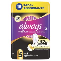 Always Ultra Platinum Secure Night Extra Grip 16 Sanitary Towels
