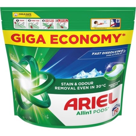 Ariel Mountain Spring All-in-1 White Washing Capsules