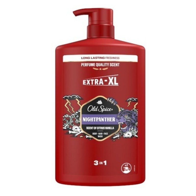 Old Spice Nightpanther Shower Gel For Men - Body, Hair, And Face Wash