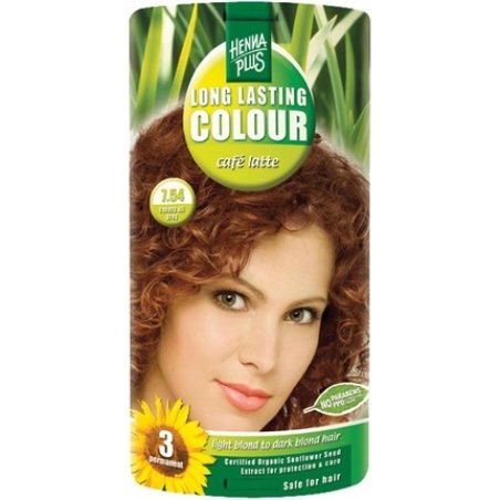 Hennaplus Long Lasting Colour Café Latte 7.54