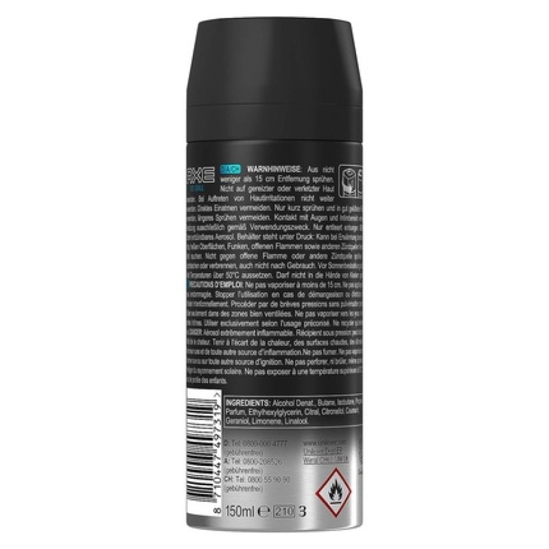 AXE Deo Spray Ice Chill Hommes Déodorant spray