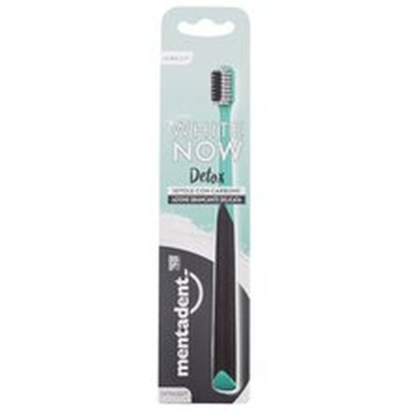 Mentadent White Now Detox Toothbrush With Activated Charcoal
