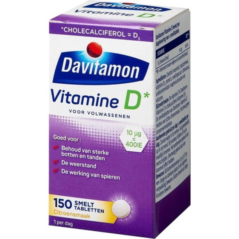 Davitamon Vitamin D Adult - Vitamin D3 Adults - Melting Tablet 150 Pieces