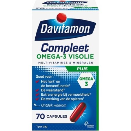 Davitamon Complete Omega 3 Fish Oil - Multivitamin - Dietary Supplement - 70 Capsules